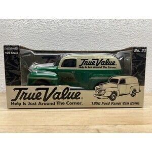Vtg ERTL True Value 1950 Ford Panel Van Bank Diecast Model Car Scale 1:25